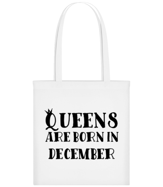 Queens sa rodí v decembri - Taška - Biela - Predné