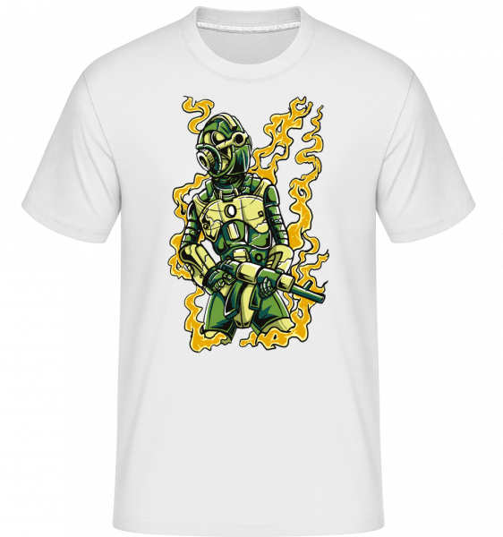 Robot Soldier -  Shirtinator tričko pre pánov - Biela - Predné