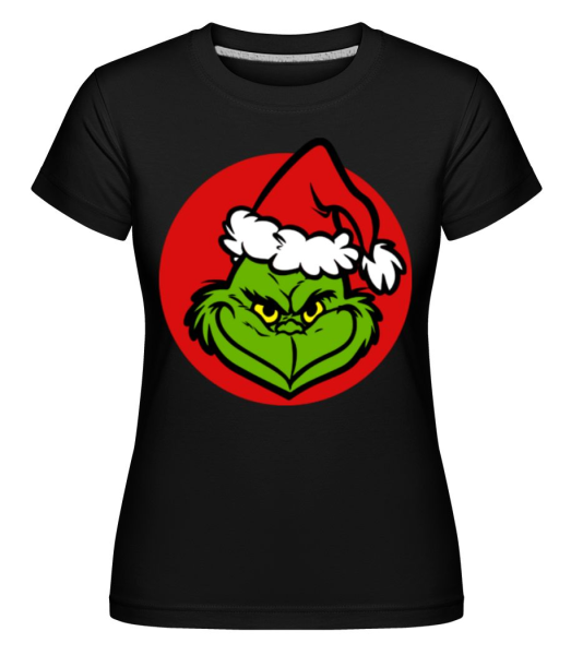 Grinch Face 3 -  Shirtinator tričko pre dámy - Čierna - Predné