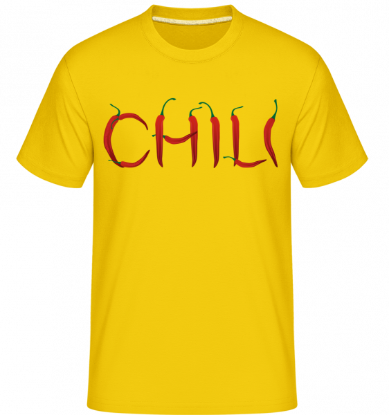 chili -  Shirtinator tričko pre pánov - Zlatožltá - Predné