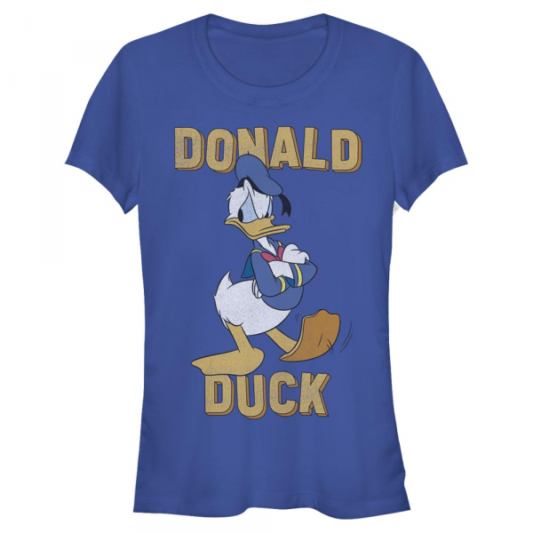 Disney - Mickey Mouse - Donald Duck - Dámske Tričko - Kráľovská modrá - Predné