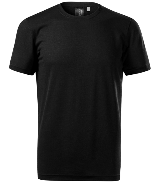 Pánske tričko Merino - Čierna - Predné