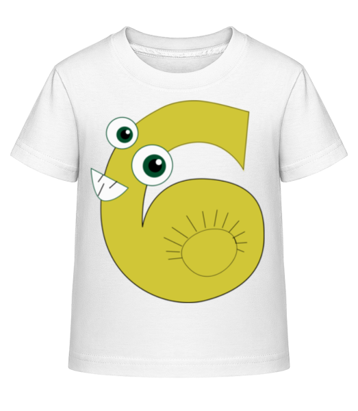 šesť Snails - Detské Shirtinator tričko - Biela - Predné