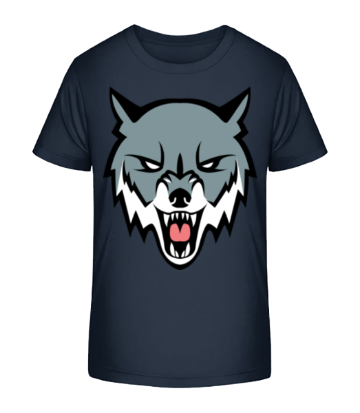nahnevaný Vlk - Detské bio tričko Stanley Stella - Namornícka modrá - Predné