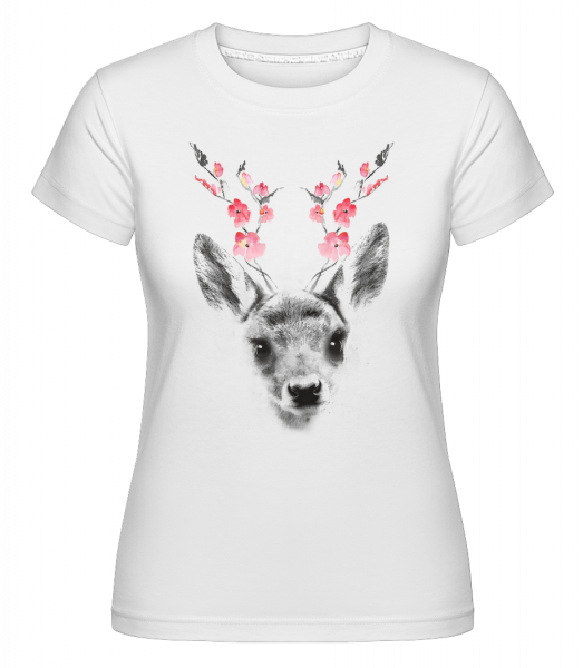 Spring Deer -  Shirtinator tričko pre dámy - Biela - Predné