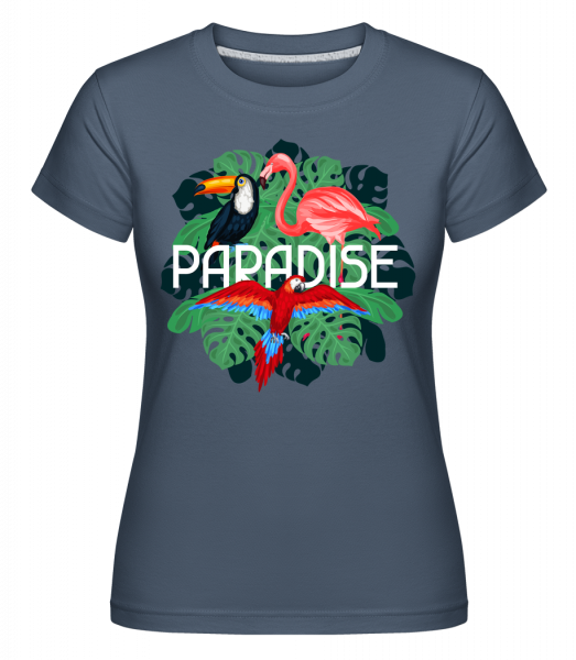 Paradise Icon -  Shirtinator tričko pre dámy - Džínsovina - Predné