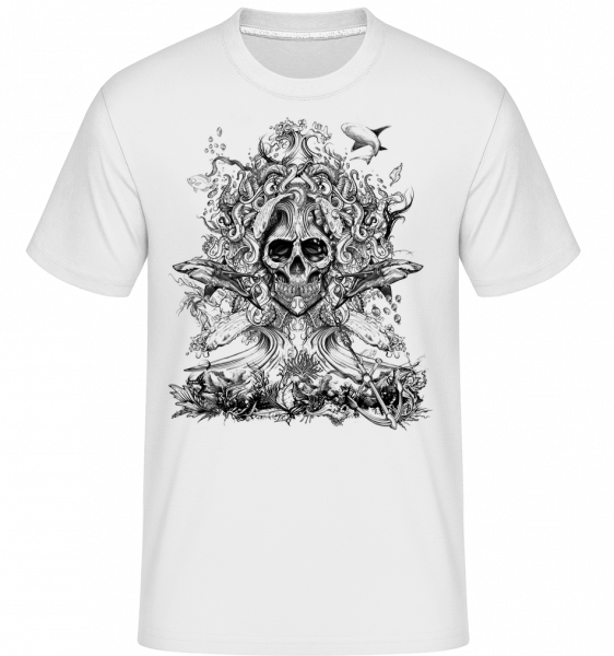 Voda God Of Death -  Shirtinator tričko pre pánov - Biela - Predné