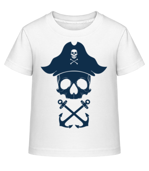 Pirate Skull - Detské Shirtinator tričko - Biela - Predné