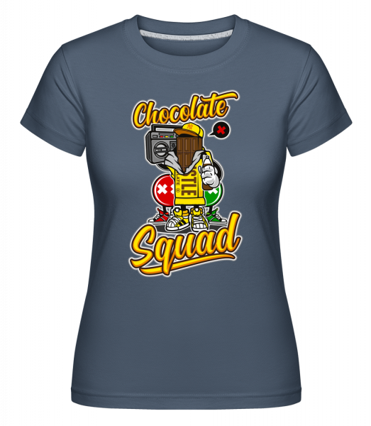 Chocolate Squad -  Shirtinator tričko pre dámy - Džínsovina - Predné