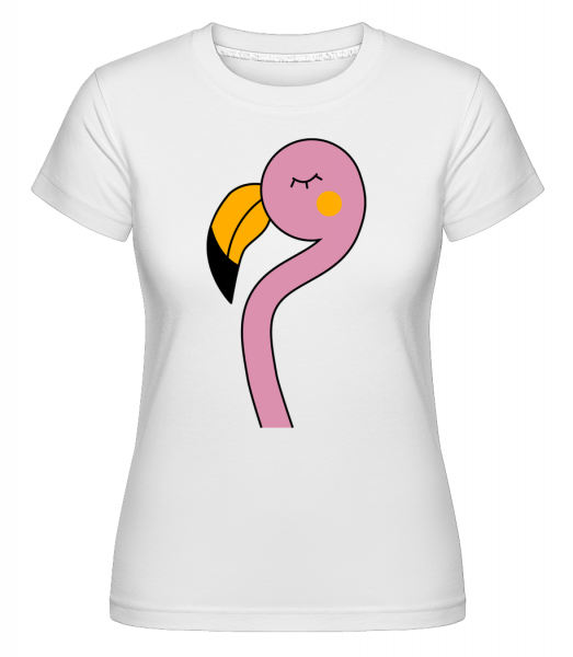 Cute Flamingo -  Shirtinator tričko pre dámy - Biela - Predné